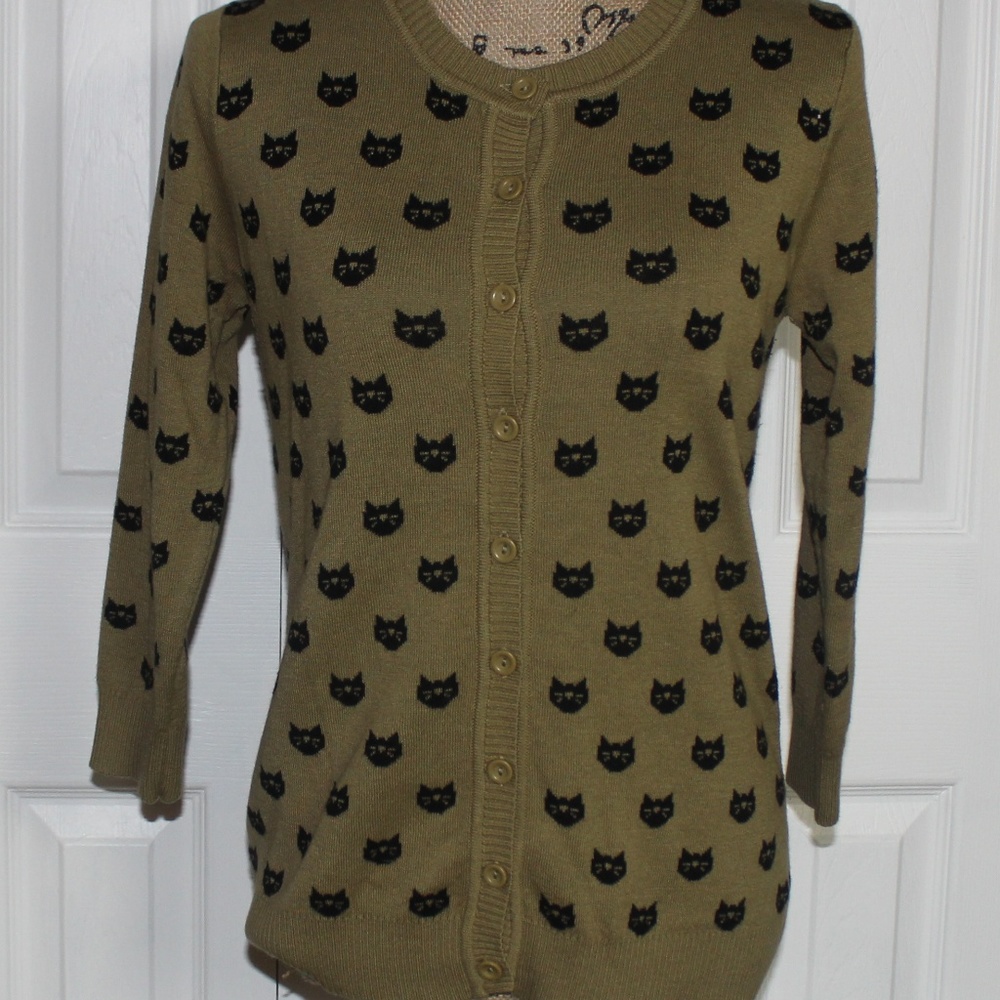 M AK  Sweaters cat cardigan